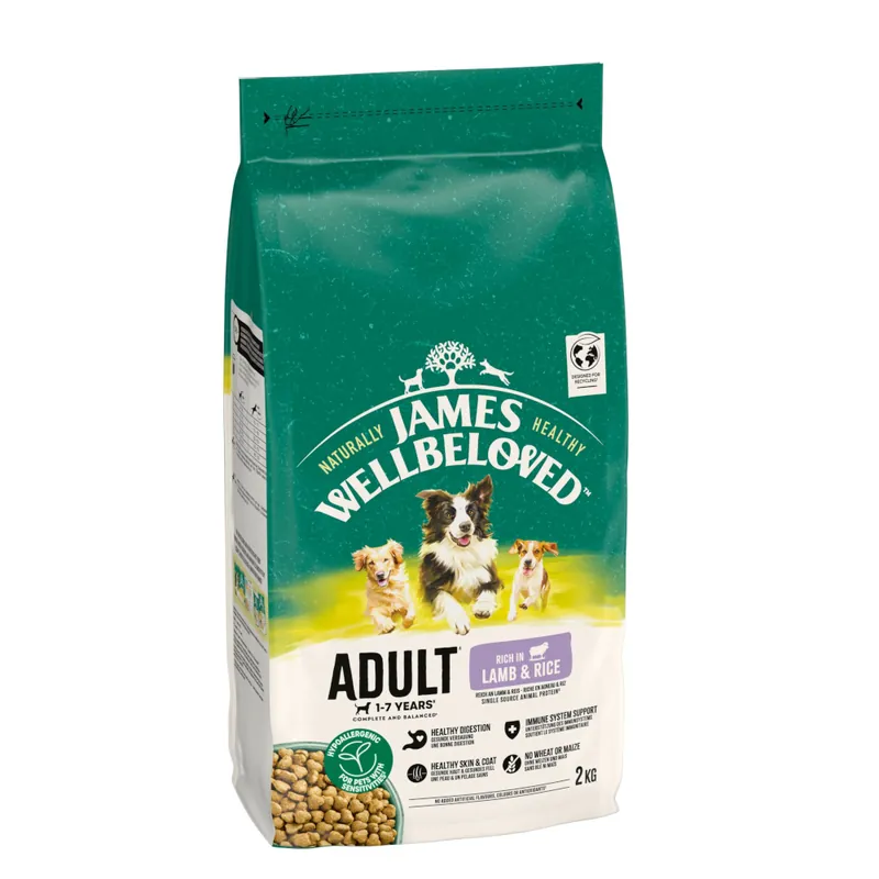 Beställ idag James Wellbeloved Adult Dog Hypoallergenic Lamb & Rice - 2 kg