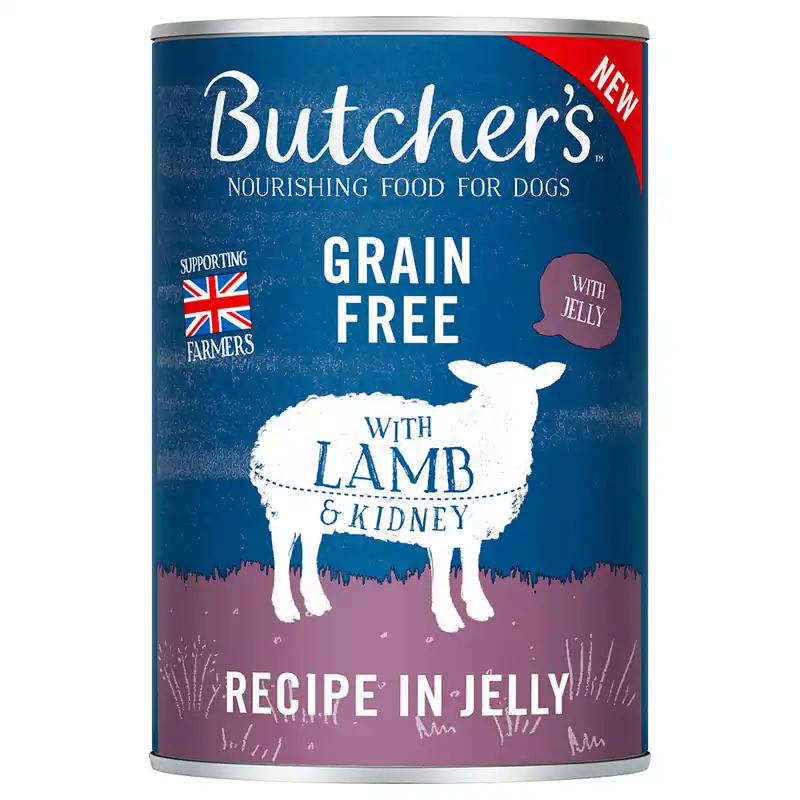 Bästa pris Ekonomipack Butcher‘s Original Grain Free 48 x 400 g - Lamm i gelé