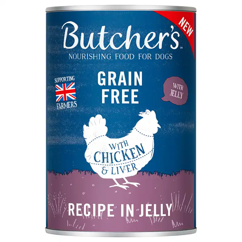 Köp nu Ekonomipack Butcher‘s Original Grain Free 48 x 400 g - Kyckling i gelé