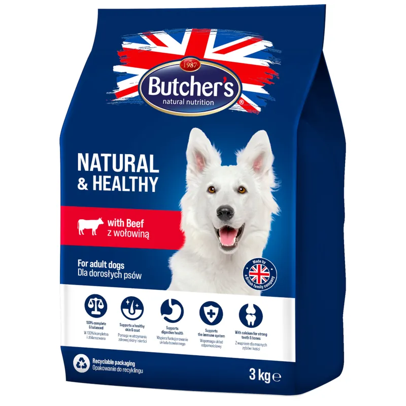 Butcher‘s Natural & Healthy med nötkött - 3 kg Rabatter