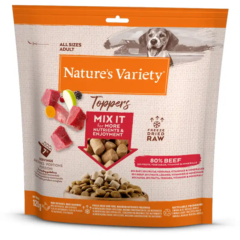 Populär Nature‘s Variety Freeze Dried Topper - Nötkött 120 g