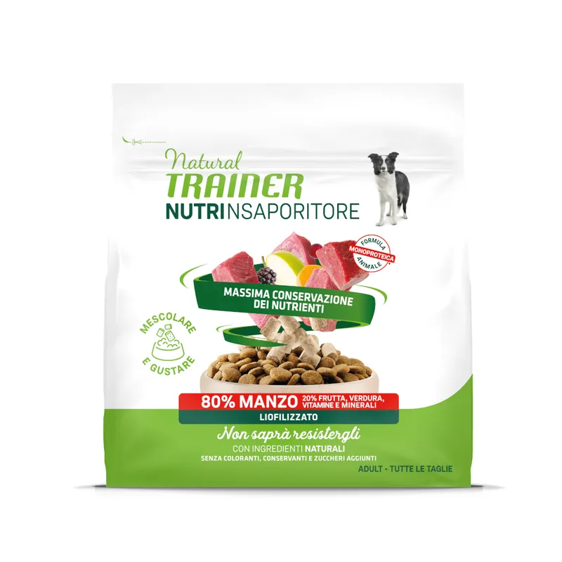 Ekonomipack Natural Trainer NutrInsaporitore Frystorkade Toppers Adult 7 x 120 g - Nötkött Outlet