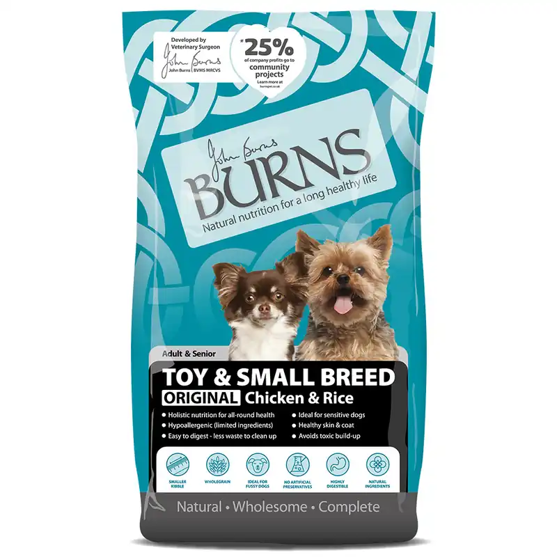 Burns Adult & Senior Original Toy & Small Breed - Chicken & Rice - 6 kg Fynd