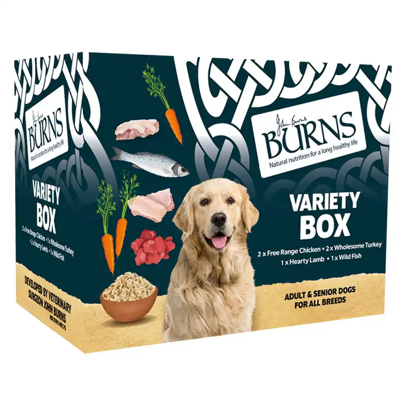 Billig Burns Variety Box våtfoder för hundar 6 x 395 g - Mixpack (4 sorter)