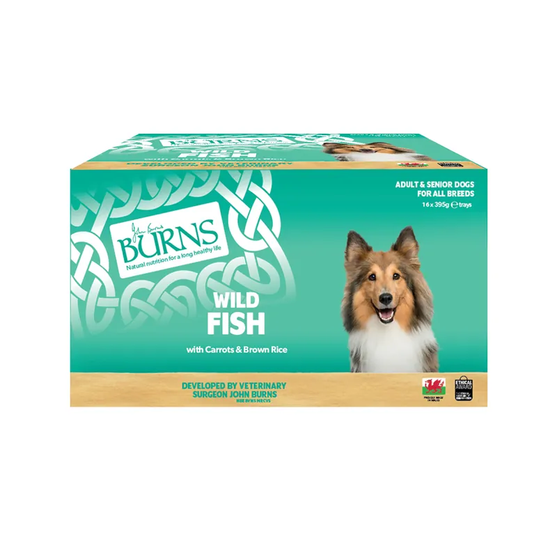 Lägg i varukorgen Burns våtfoder för hundar 16 x 395 g - Fisk