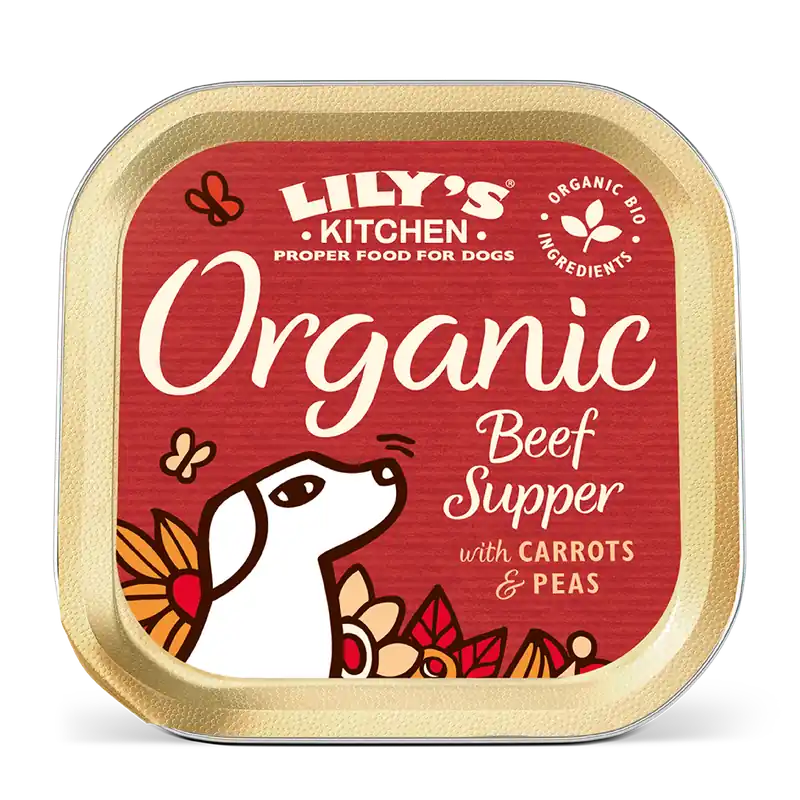 Nyhet Organic Beef Supper Våtfoder för hund 150g