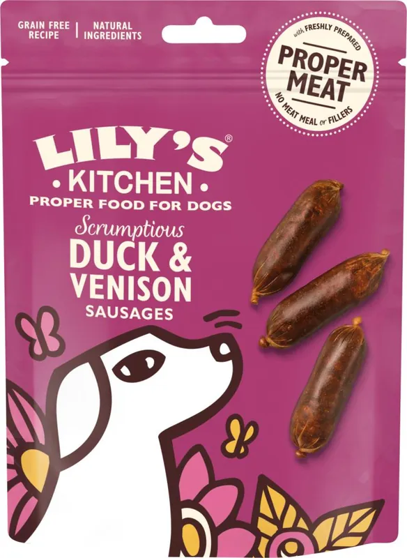 Scrumptious Duck and Venison Sausages Hundgodis - 70 g Trygg betalning