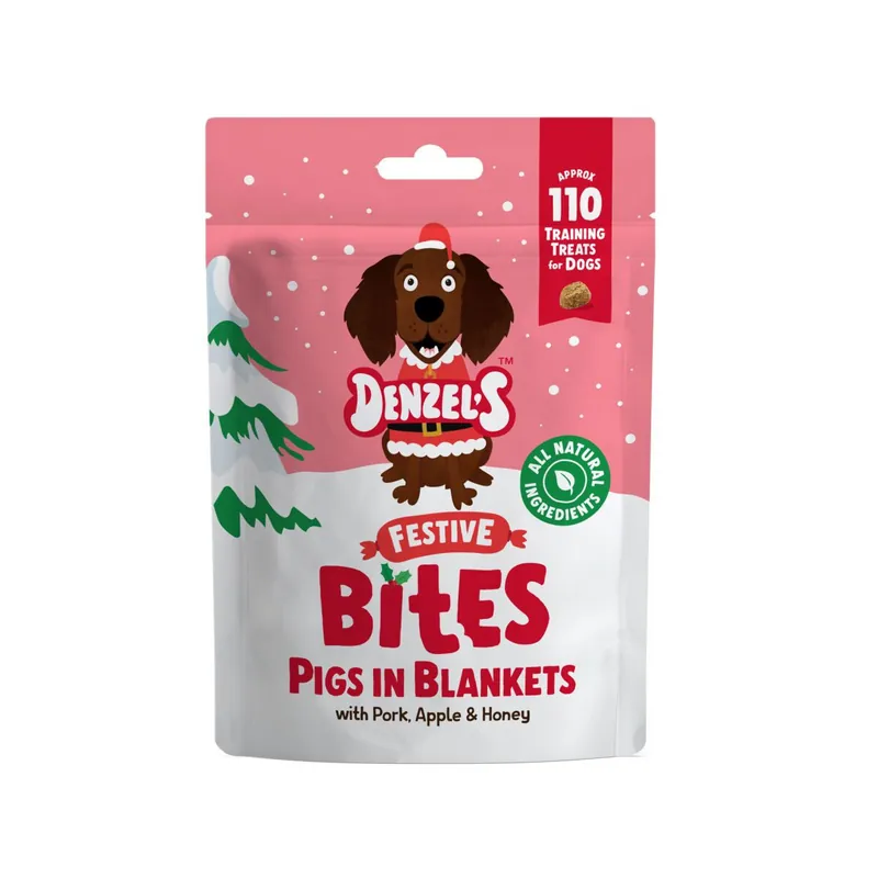 Rabatt Denzel‘s Pigs in Blanket Bites Julgodis till Hund 100 g