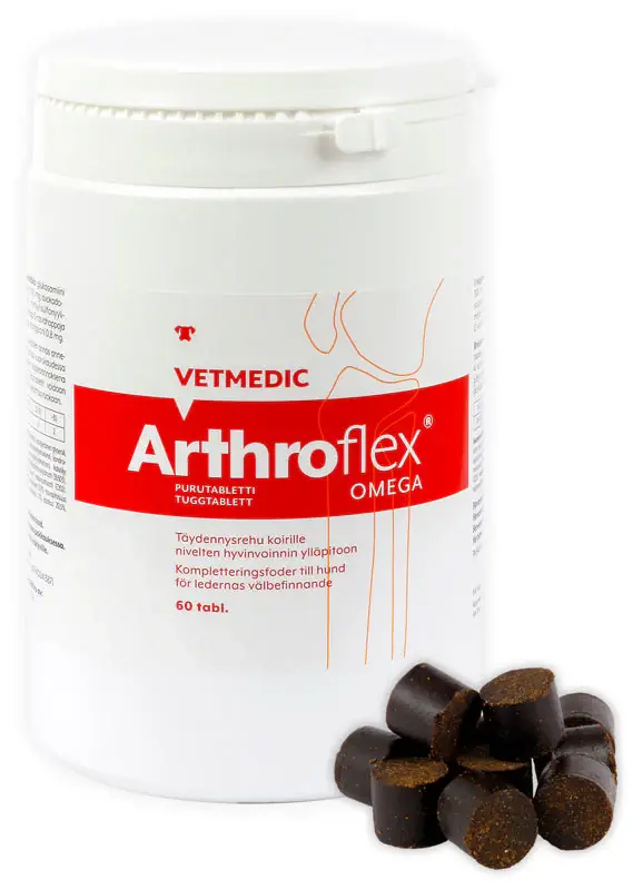 Arthroflex Omega Tuggtablett för hundar 60 st Beställ idag