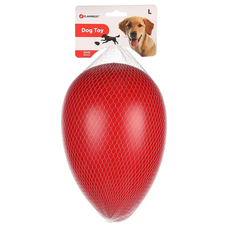 Premium Flamingo Ovo running egg, rött - L Ø 16,5 x H 25 cm