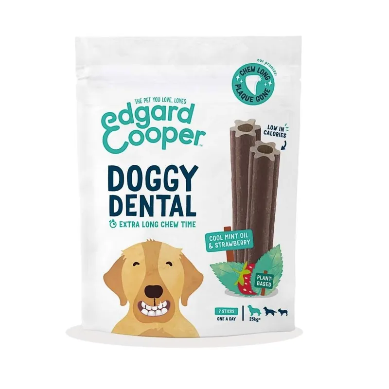 Handla nu Edgard & Cooper Doggy Dental Tuggpinnar Jordgubbe & Mynta 7-pack