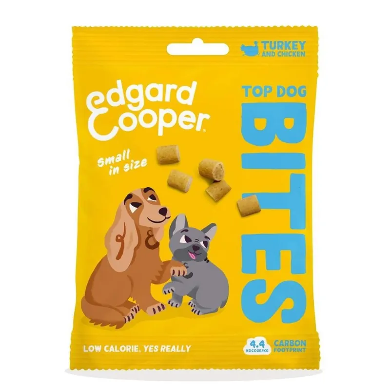 Edgard & Cooper Top Dog Bites Kalkon & Kyckling 50 g Säker betalning