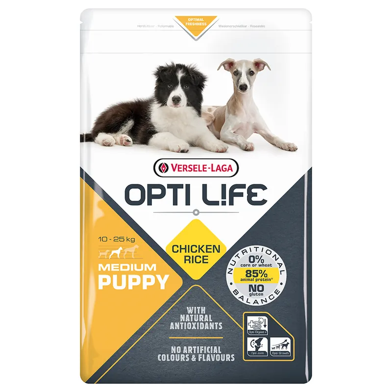 Snabb leverans Opti Life Puppy Medium - 12,5 kg