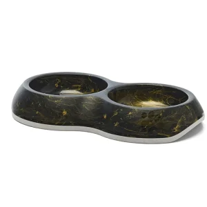 Endast idag Matskål Delice Double Marble/Black Gold 2x200ml