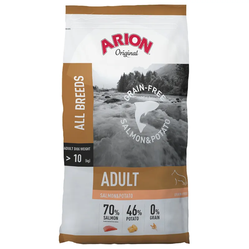 Köp online Grain Free Salmon & Potato hundfoder - 12 kg