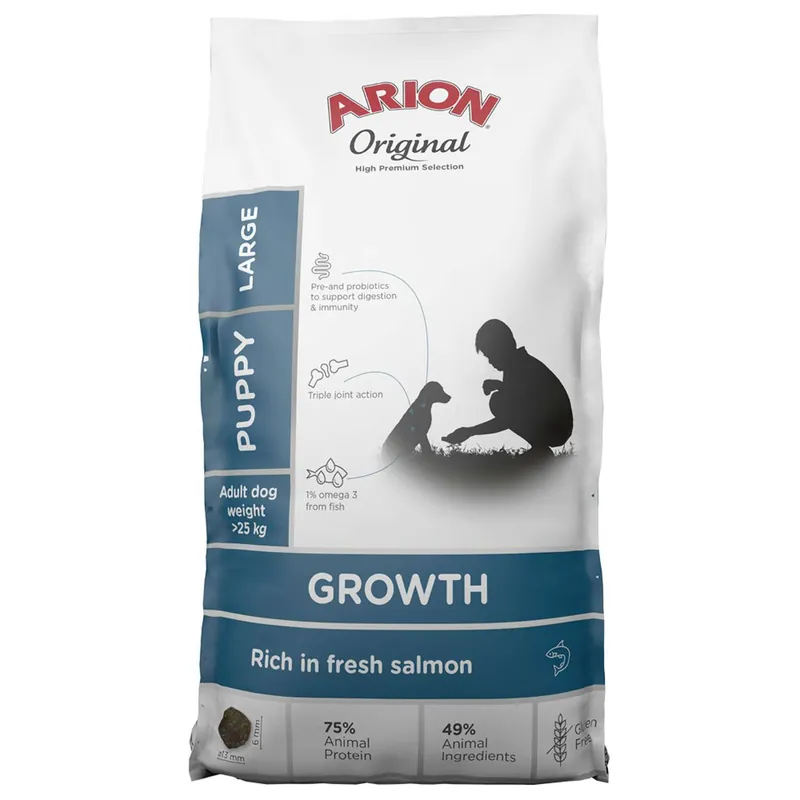 Original Growth Fish Large Torrfoder för Valpar - 2 kg Sänkt pris
