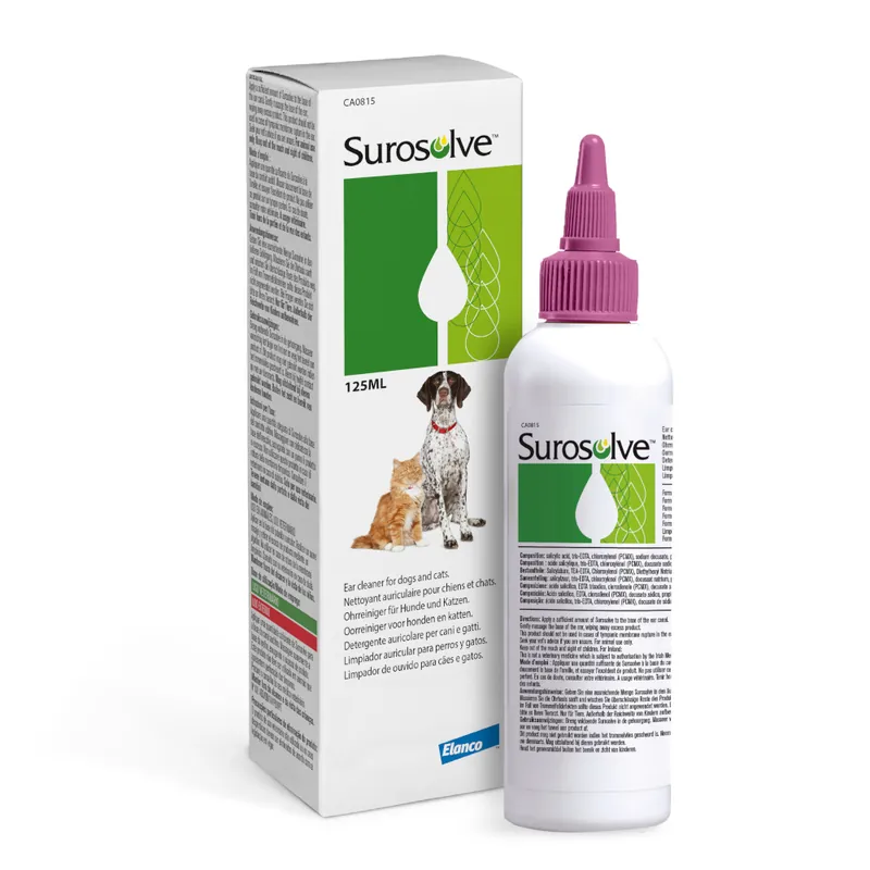 Snabb frakt Surosolve öronrengöring för hundar och katter - 2 x 125 ml