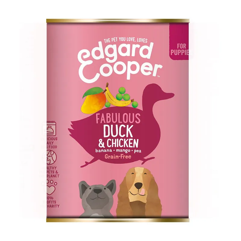 Edgard&Cooper Puppy Duck & Chicken 400 g Säker betalning