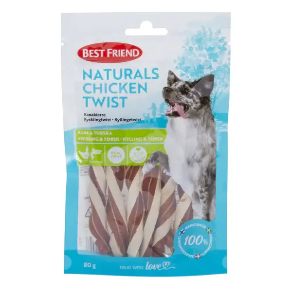 Handla nu Best Friend Naturals Chicken Twist