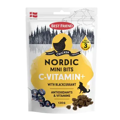 Best Friend Nordic Mini Bits C-Vitamin+ kycklinggodis 120 g för hundar Expressleverans