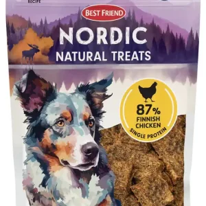 Begränsat erbjudande Best Friend Nordic Natural Treats kyckling för hundar 100 g