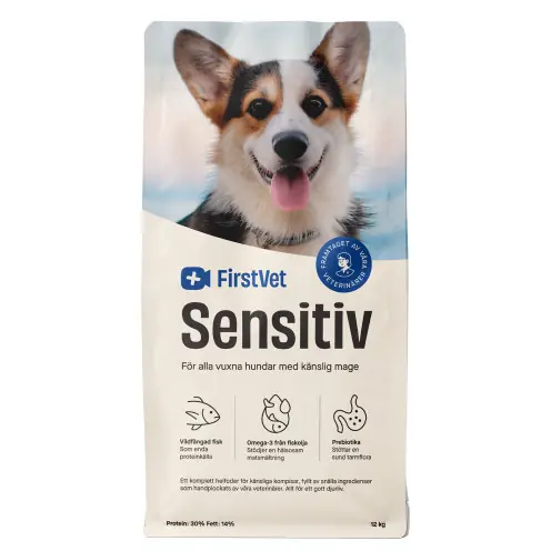 FirstVet Sensitiv - för alla vuxna hundar med känslig mage - 12 kg Begränsat antal