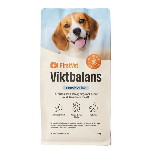 Outlet FirstVet Sensitiv Viktbalans - hundfoder för känsliga magar, med lägre fetthalt - 12 kg