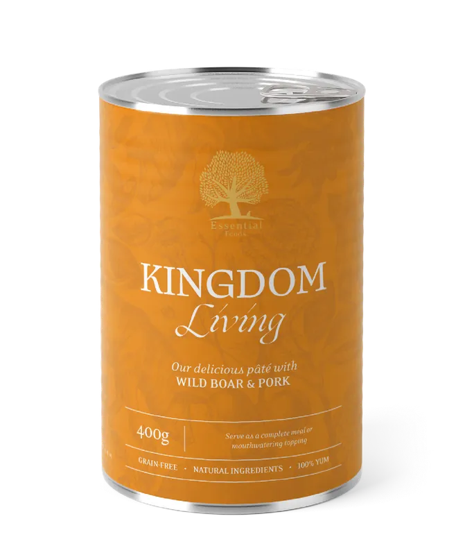 Nedsatt pris Essential Kingdom Living Paté Hundfoder - 6 x 400 g