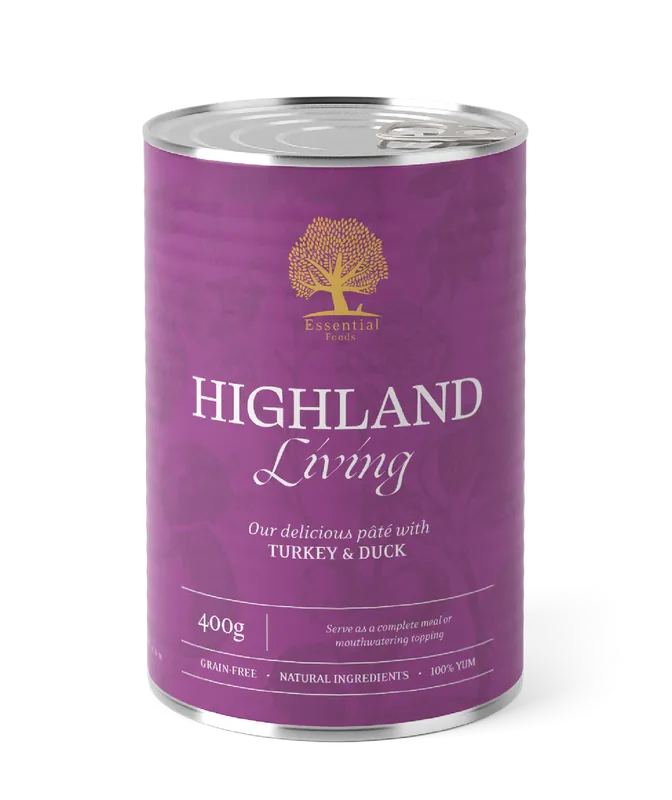 Endast idag Essential Highland Living Paté Hundfoder - 6 x 400 g