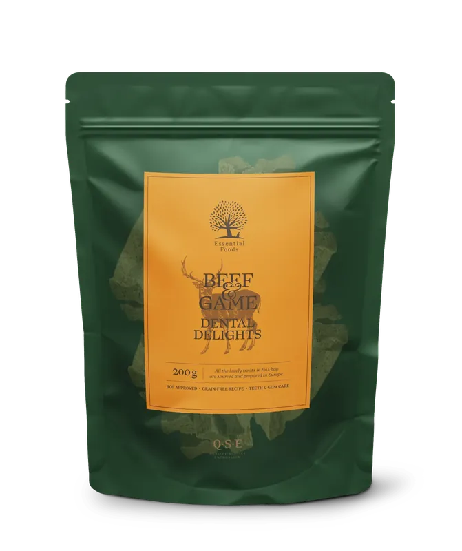 Essential Grain-Free Beef & Game Dental Delights - 200 g Snabb frakt