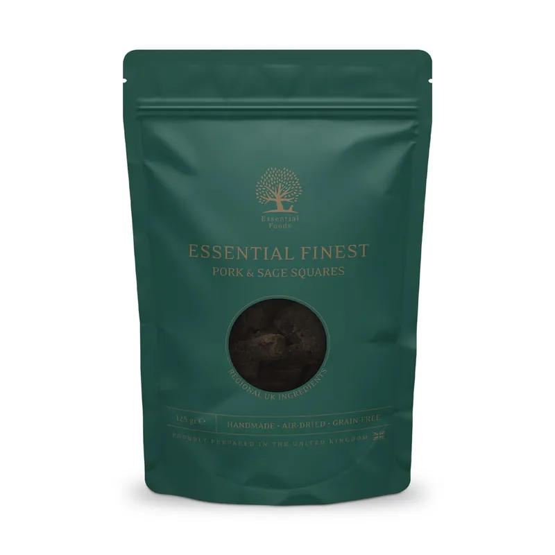 Sänkt pris Essential Foods Finest Squares Hundgodis Gris & Salvia 125 g