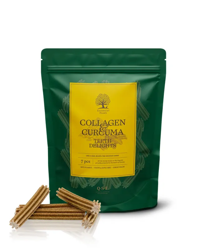 Beställ nu Essential Collagen & Curcuma Teeth Delights Tuggben för Hund - 7 st