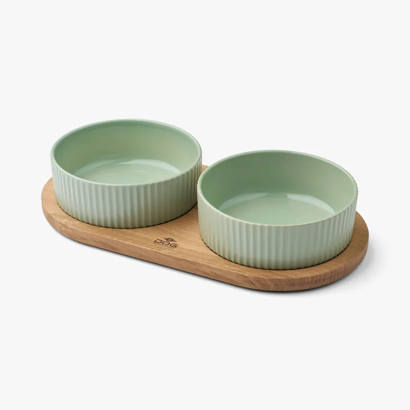 Populärt val Kronborg Matbar för Hund - S / Mint Green/Oak