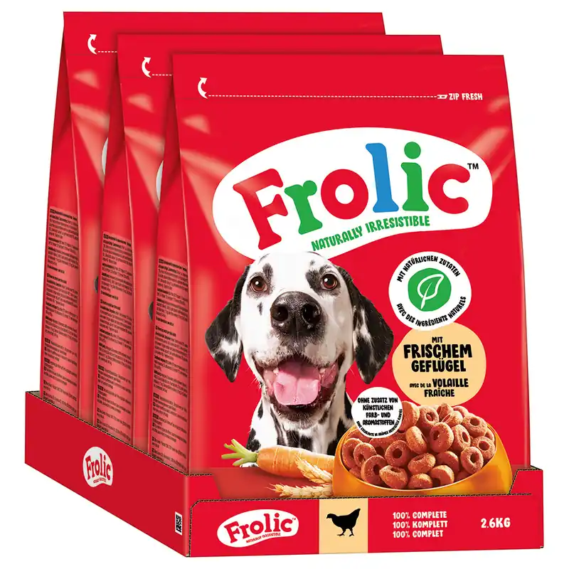 Frolic med fjäderfä, grönsaker & ris - 7,8 kg (3 x 2,6 kg) Trygg betalning