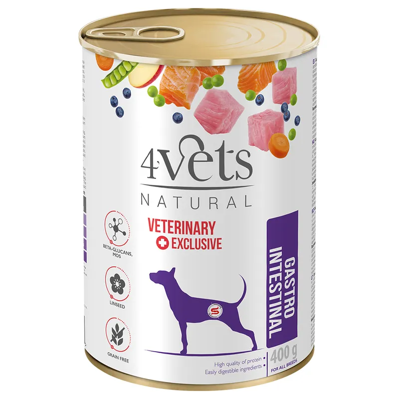 4Vets Natural Canine Gastro Intestinal - 6 x 400 g Säker betalning