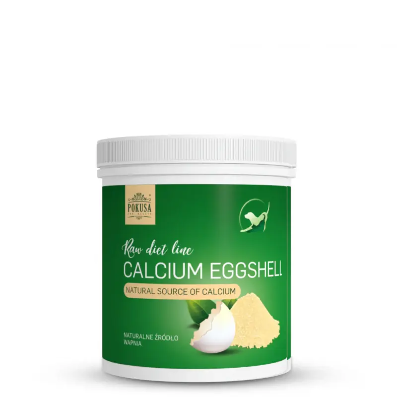 Pokusa RawDietLine Calcium Eggshell 500 g för hundar och katter Rea