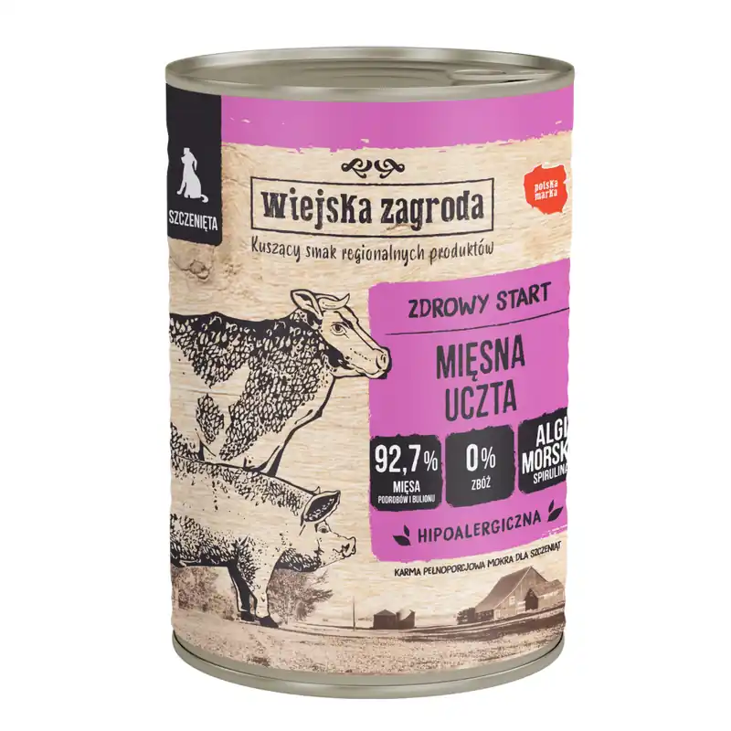 Lägg i varukorgen Wiejska Zagroda Dog 6 x 400 g - Puppy köttfest