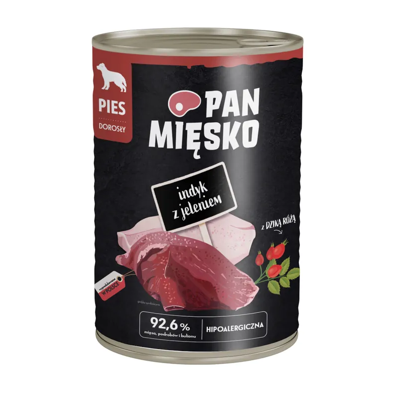 Reapris Pan Mięsko Dog 12 x 400 g - Kalkon med hjortkött