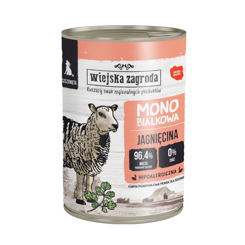 Sänkt pris Ekonomipack Wiejska Zagroda Dog 36 x 400 g - Puppy lamm