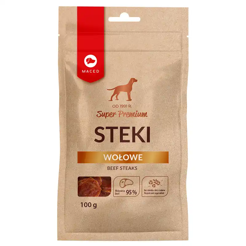 Snabb leverans Maced Super Premium Steaks med nötkött - Ekonomipack 3 x 100 g