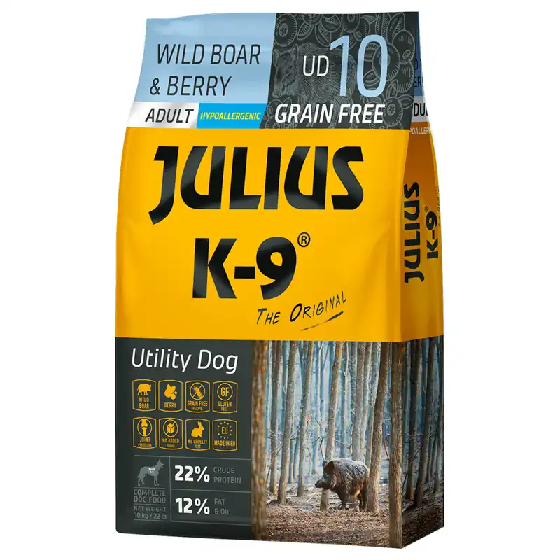 JULIUS K-9 Adult vildsvin & bär - 10 kg Lågt pris