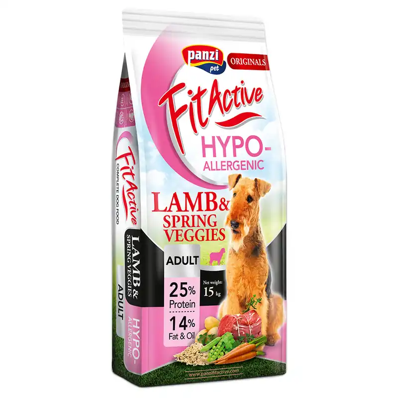 Expressleverans FitActive Originals Adult Hypoallergenic med lamm & vårgrönsaker - 15 kg