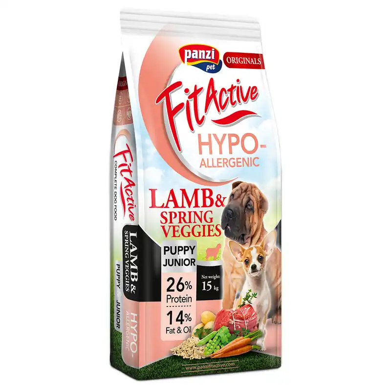 Trygg betalning FitActive Originals Puppy Hypoallergenic med lamm och vårgrönsaker - 15 kg