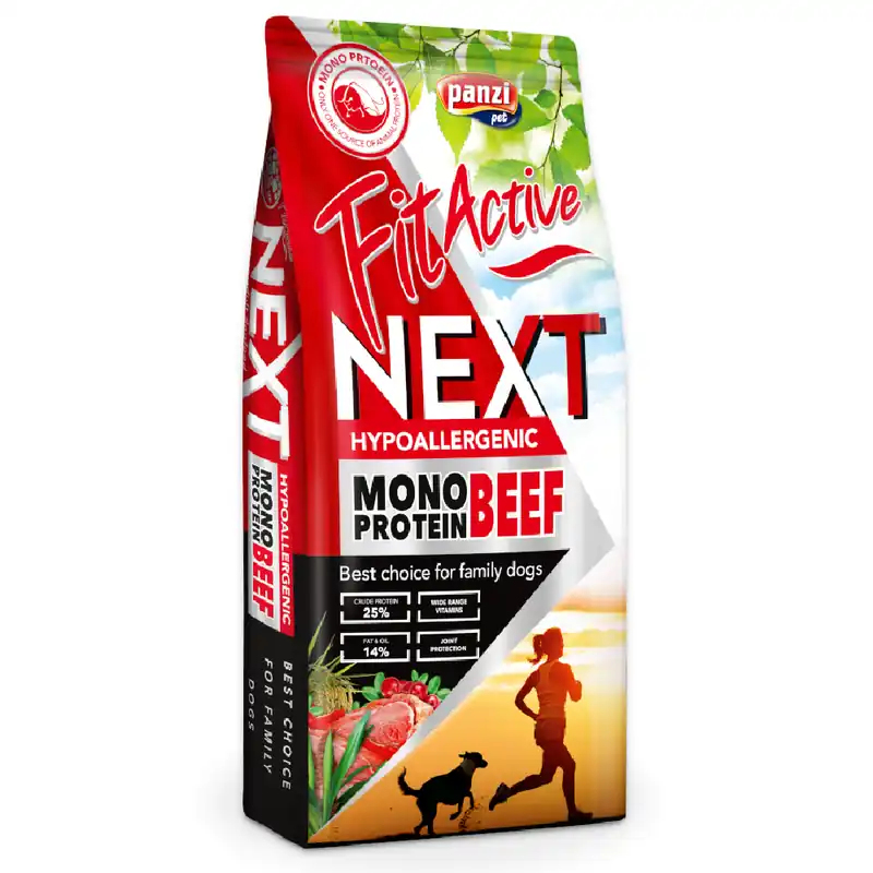 FitActive Next Hypoallergenic Monoprotein nötkött med tranbär - 15 kg Endast idag