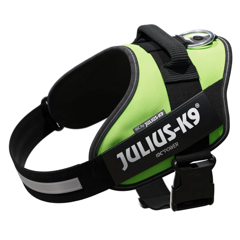 Endast idag Julius-K9 IDC®-Powersele - neongrön - Stl. L bröstomfång 63 - 85 cm