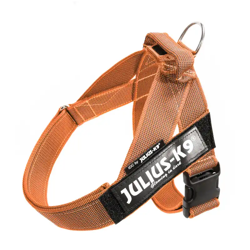 prisnedsättning Julius-K9 IDC® Color & Grey sele, orange/grå - Storlek M/0 Bröstomfång 58 - 76 cm