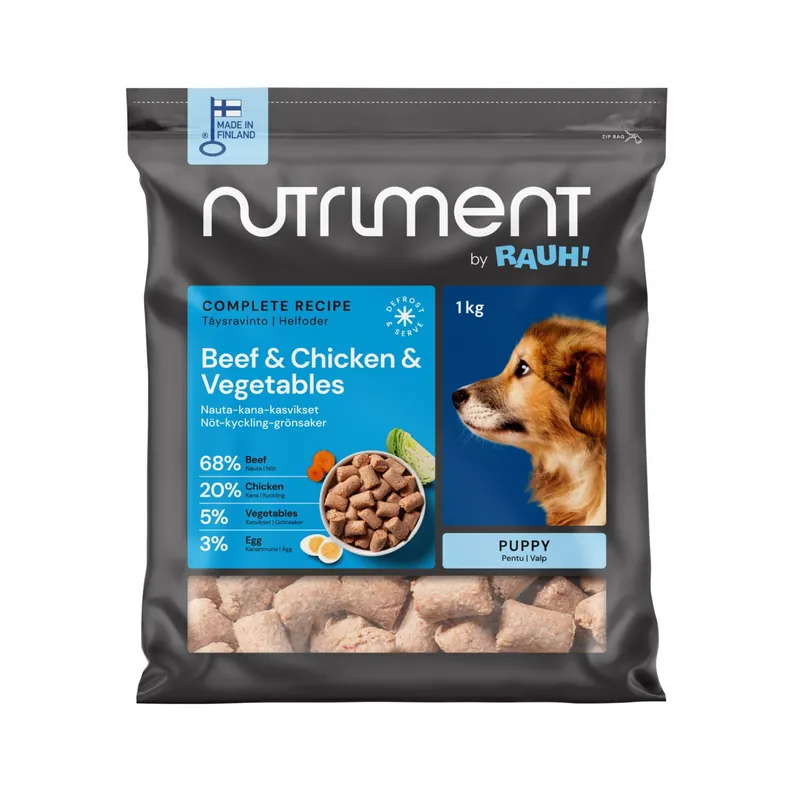 Nutriment by RAUH! Puppy Nöt-Kyckling-Grönsaker 1 kg Erbjudandepris