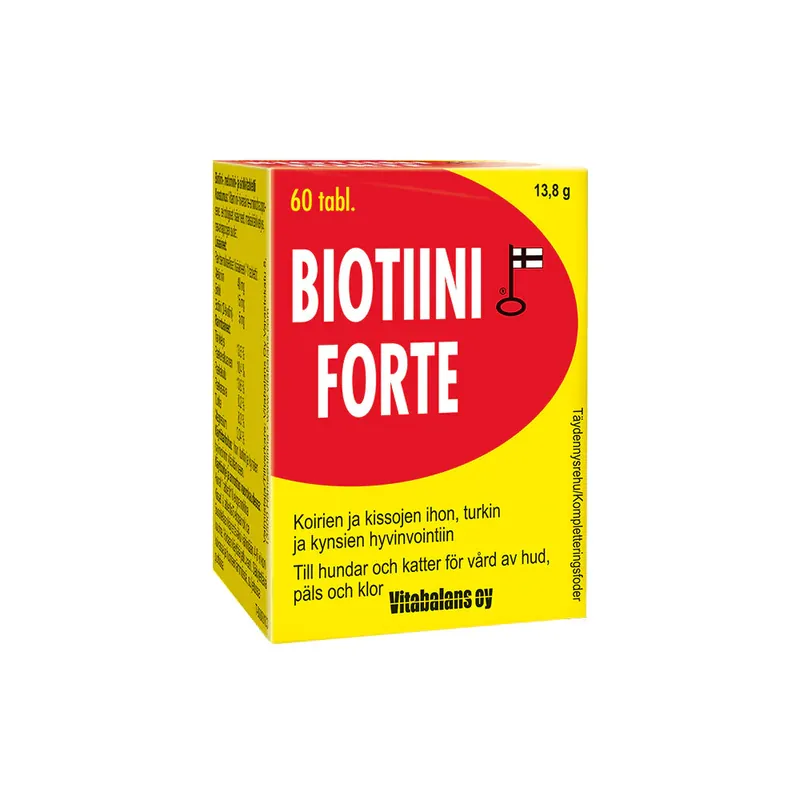 Snabb leverans Biotiini Forte tablett för hundar och katter 60 st