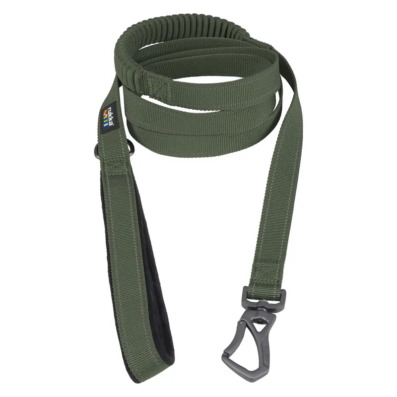 Erbjudande Rukka® Bliss x stötdämpande hundkoppel, oliv - Storlek L 200 cm långt, 25 mm brett