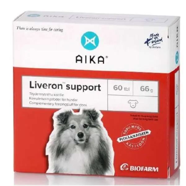 AIKA Liveron Support för hundar 60 tabletter Sänkt pris
